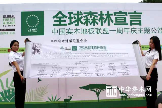 红利地板携手中国实木地板联盟发布“森林宣言” 